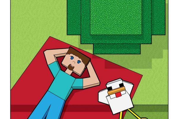 Minecraft Steve Adventures Illustration and Design